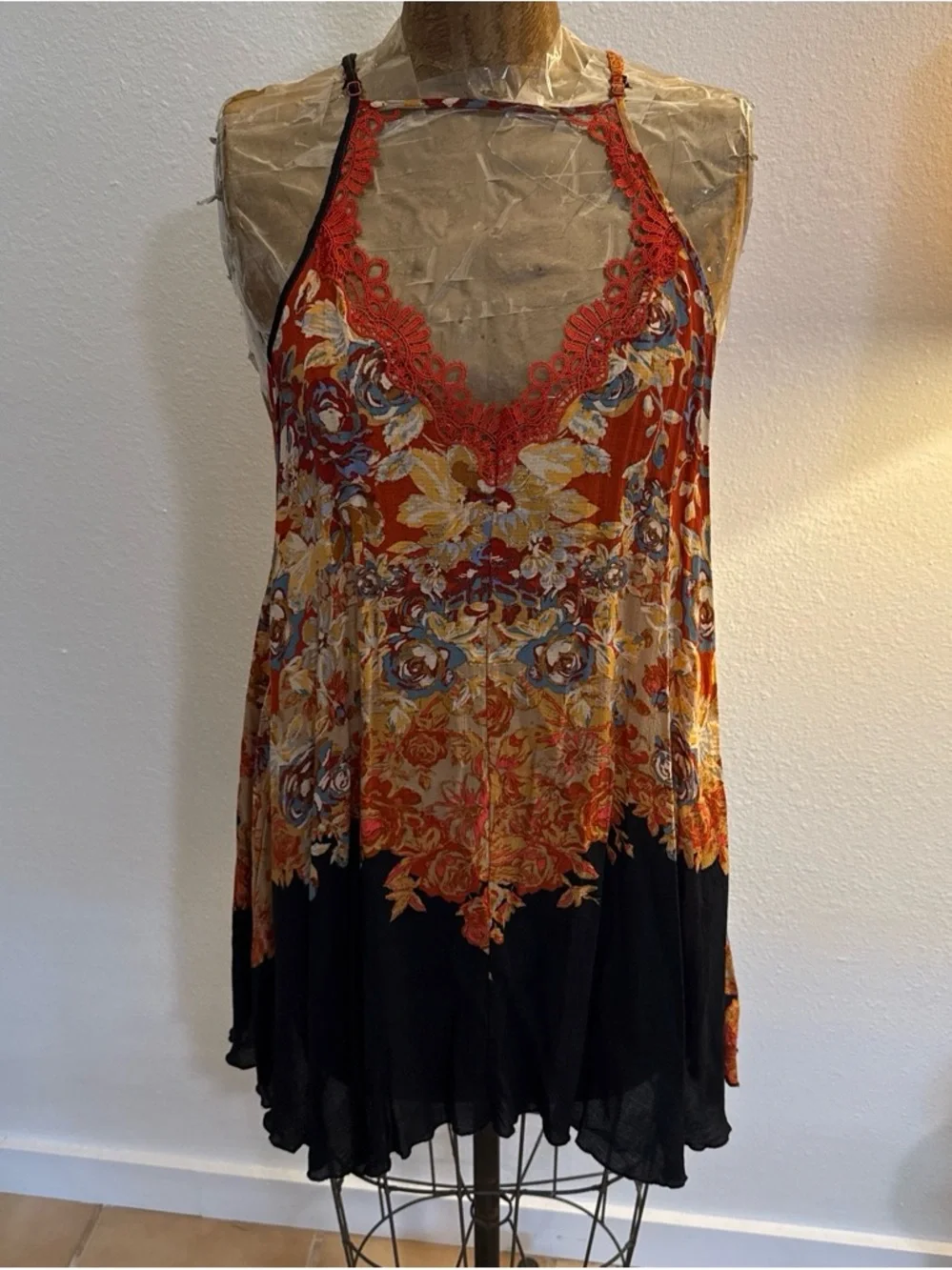 Intimately Free People Floral Haze Slip Mini Dress Size M